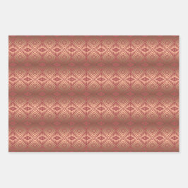 民族の部族の黄金色の幾何学 ラッピングペーパーシート