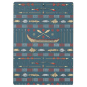 民族の魚釣りパターン クリップボード (裏面)