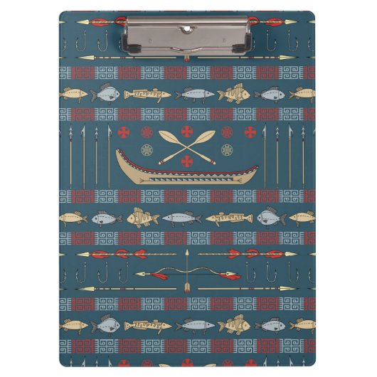 民族の魚釣りパターン クリップボード (正面)
