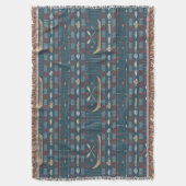 民族の魚釣りパターン スローブランケット (正面縦)