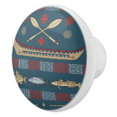 民族の魚釣りパターン セラミックノブ (右)