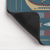 民族の魚釣りパターン マウスパッド (コーナー)