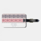 民族のbohoの幾何学的なパターン。 モノグラム ラゲッジタグ (裏面横)