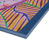 民族のvibeの鮮やかな水彩画の曼荼羅のデザイン カッティングボード (角)