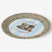 民族はすぐにLil'カウボーイ赤ちゃんシャワーになる ペーパープレート (アングル)