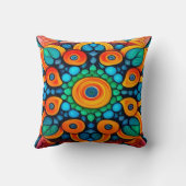 民族はっきりした曼荼羅 クッション (裏面)