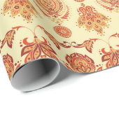 民族ろうけつ染めヴィンテージオーナメント。エスニックフローラセット ラッピングペーパー (ロールコーナー)