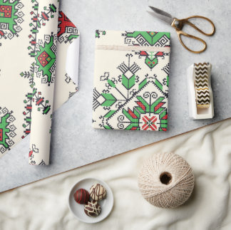 民族アステカ様式 ラッピングペーパー