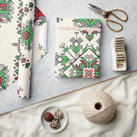 民族アステカ様式 ラッピングペーパー (クラフト)