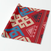 民族アステカ様式 ラッピングペーパー (アンロールド)