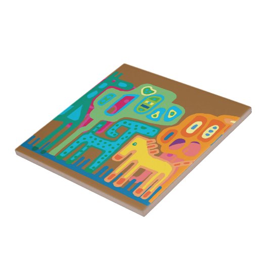 民族アフリカ タイル (側面)