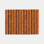 民族アフリストライプのカ様式。 フリースブランケット (正面(横))