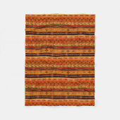 民族アフリストライプのカ様式。 フリースブランケット (正面)