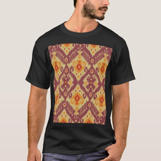 民族イカットシボロン:背伝統的景 Tシャツ (正面)