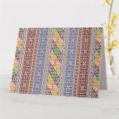 民族エレガント様式 カード (黄色い花)