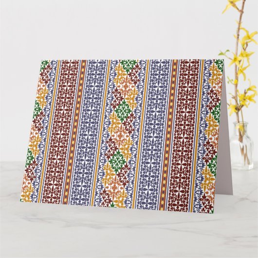 民族エレガント様式 カード (黄色い花)