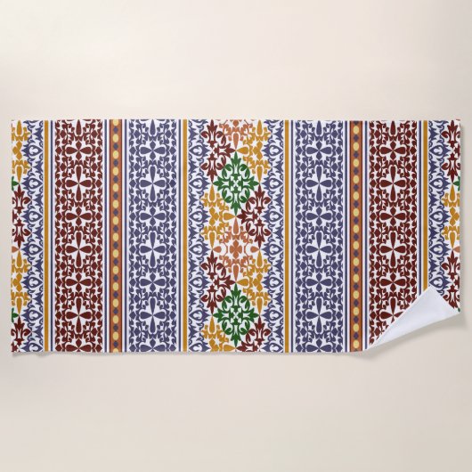 民族エレガント様式 ビーチタオル (正面)