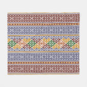 民族エレガント様式 フリースブランケット (正面(横))