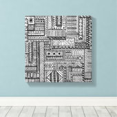 民族オーナメント6 キャンバスプリント (インサイチュ (ウッドフロア))