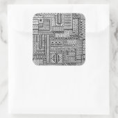 民族オーナメント スクエアシール (バッグ)