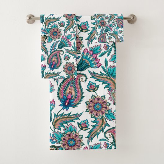 民族カラフルペイズリー様式 バスタオルセット (インサイチュ)