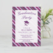 民族カラフル型デザイン卒業党 招待状 (スタンド正面)