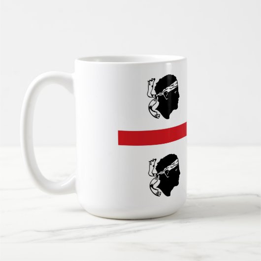 民族サルジニアの旗のイタリアの地域の島 コーヒーマグカップ (左)
