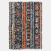 民族シンプル背景 スローブランケット (正面縦)