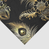 民族スタイルクジャク羽シームレスパターン 薄葉紙 (詳細)