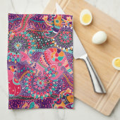 民族スタイル動物型 キッチンタオル (四つ折り)