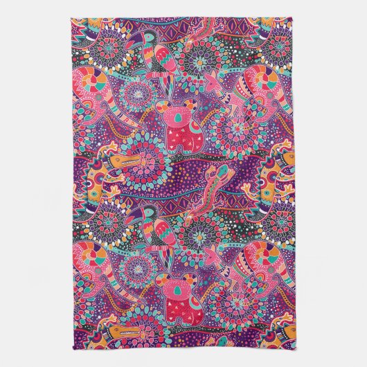 民族スタイル動物型 キッチンタオル (縦)