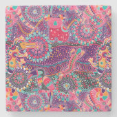 民族スタイル動物型 ストーンコースター (正面)