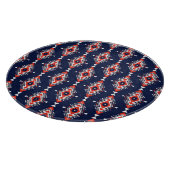 民族スタイル、幾何学的シームレスなパターン。 カッティングボード (角)