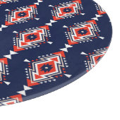 民族スタイル、幾何学的シームレスなパターン。 カッティングボード (角)