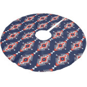 民族スタイル、幾何学的シームレスなパターン。 ブラッシュドポリエステルツリースカート (アングル)