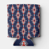 民族スタイル、幾何学的シームレスなパターン。 缶クーラー (裏面)