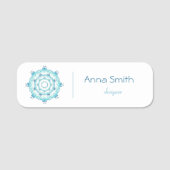 民族ターコイズ曼荼羅 名札 (正面)