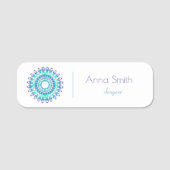 民族ターコイズ曼荼羅 名札 (正面)