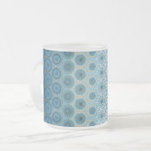 民族デザインパターン フロストグラスマグカップ (正面左)