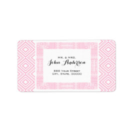 民族デザイン差出人住所ラベル1 ラベル