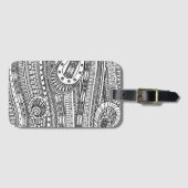 民族パターン落書き ラゲッジタグ (正面横)