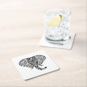 民族パターン象 スクエアペーパーコースター (インサイチュ)