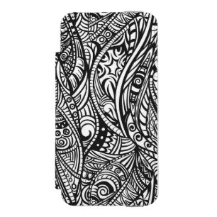 民族パターン3 iPhone SE/5/5sウォレットケース