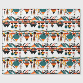 民族パターン、民族デザイン、民族 ラッピングペーパー (フラット)