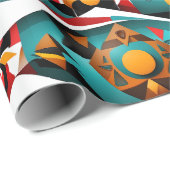 民族パターン、民族デザイン、民族 ラッピングペーパー (ロールコーナー)