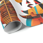 民族パターン、民族デザイン、民族 ラッピングペーパー (ロールコーナー)