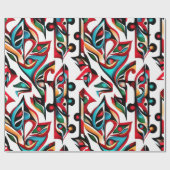 民族パターン、民族デザイン、民族 ラッピングペーパー (フラット)