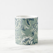 民族フローラのシームレスなパターン民俗ろうけつ染め コーヒーマグカップ (中央)