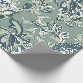 民族フローラのシームレスなパターン民俗ろうけつ染め ラッピングペーパー (角)