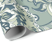 民族フローラのシームレスなパターン民俗ろうけつ染め ラッピングペーパー (ロールコーナー)